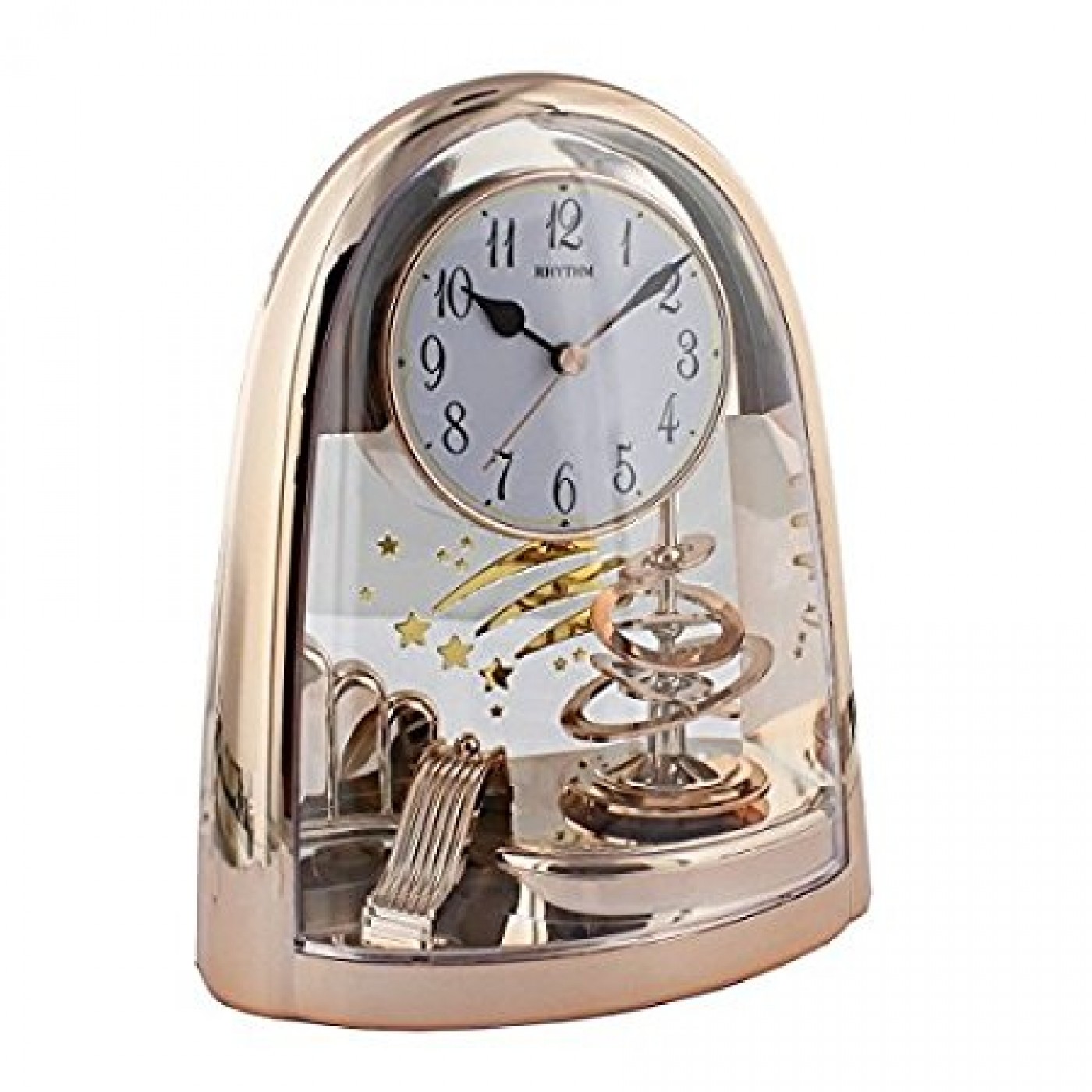 Rhythm Contemporary Motion Clock Rotating Pendulum(19.7x24.0x9.6cm)